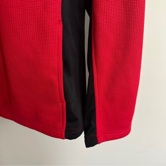 Spyder Raider 2.0 Thermal Track Jacket Waffleknit Full Zip Fleece Red Black - L - Picture 4 of 7